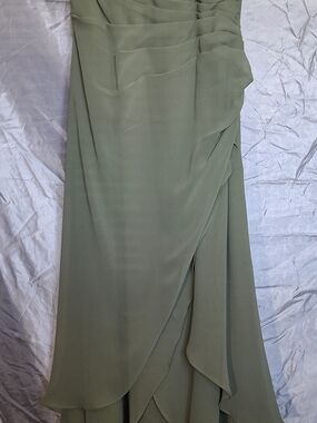 Elegant Olive Green Layered Maxi Prom Dress